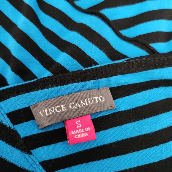 Vince Camuto Blue and Black Top Size S - Picture 3 of 4
